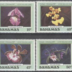 Bahamas – M  663-666 Jul 1987 – Blommor – Orkidéer, 4 kpl **