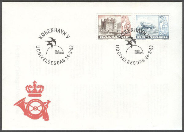 Danmark - FDC 1983-03-24 - Norden VI. Res i Norden, 2 kpl Vinjett 1
