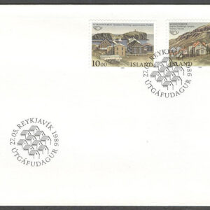 Island – FDC 1986-05-27 – Norden VII. Vänorter – Byggnader, 2 kpl