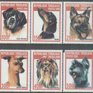Togo – M 2823-2827 Hundar bla Schnauzer, 5 olika **