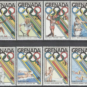 Grenada – M 1961-1968 OS i Seoul 1988 Medaljörer i bla Tennis, serie 8 kpl **