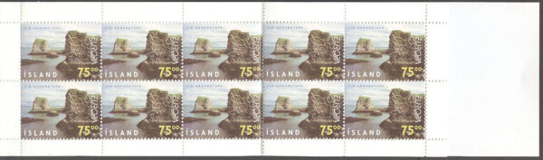 Island - F  949 Europa CEPT 1999 Nationalparker, 10-Block i Häfte kpl **