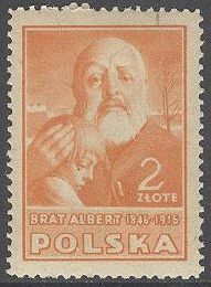 Polen – M  464 A Polsk kultur – Adam Chmielowski, märke **