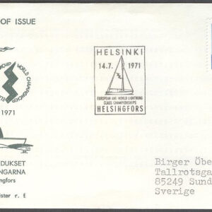 Finland – FDC 1971-07-14 – Segling, 1 kpl Vinjett 3 Adressat