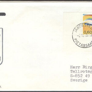Finland – Brev 1976-11-02 – Aero OY Finnair 50 år, märke kpl Vinjett Adressat