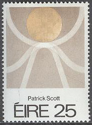 Irland – M  429 Samtida konst XII – Av Patrick Scott, märke kpl **