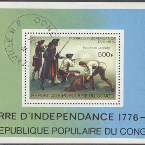 Kongo Brazzaville – M BL  10 Amerika fritt i 200 år – Frihetskrig, Block