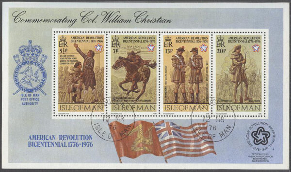 Isle of Man - M BL   2 Amerikanska revolutionen 200 år, Block