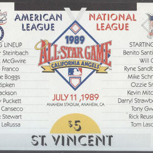 St. Vincent – M BL  79 Sport – Baseball – All Star Game 1989, Block **
