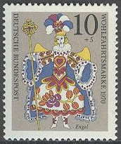Tyskland – M  655 Jul 1970 – Krubbfigur, 1 kpl **