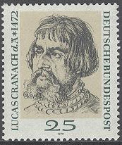 Tyskland – M  718 Lucas Cranach d. ä. (1472-1553), målare och tecknare, 1 kpl **