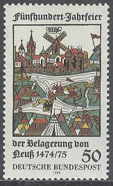 Tyskland – M  843 Belägringen av staden Neuss 500 år, 1 kpl **