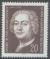 Berlin – M  464 G. W. von Knobelsdorff (1699-1753), byggmästare 1 kpl **