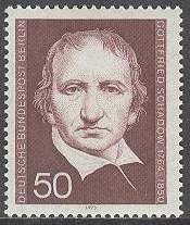 Berlin – M  482 Gottfried Schadow (1764-1850), bildhuggare och grafiker, 1 kpl **