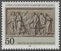 Berlin – M  784 Böhmen en del av Rixdorf 250 år, märke kpl **