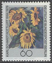 Berlin – M  728 Karl Schmidt-Rottluff 100 år, konstnär. Blommor, 1 kpl **