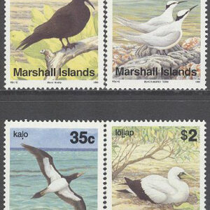 Marshall Islands – M  381-384 Fåglar bla Mindre noddy, serie 4 kpl **