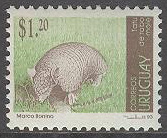 Uruguay – M 1992 Djur – Nakensvansad Bälta, märke kpl **