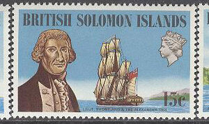 British Solomon Islands – M  236,238-239 Båtar bla Krigskanot, serie 3 olika **