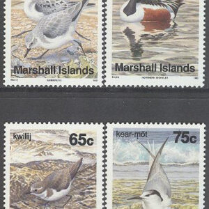 Marshall Islands – M  410-413 Fåglar bla Mongolpipare, 4 kpl **