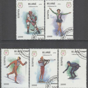 Belarus – M   64-68 OS i Lillehammer 1994 bla Konståkning, 5 kpl stpl