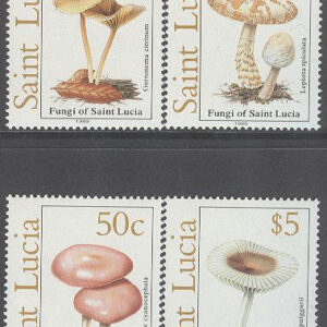 St. Lucia – M  948-951 Svampar bla Russula puiggarii, serie 4 kpl **