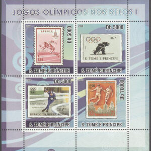 S. Tomé E Principe – M 3460-3483 Afrikanska OS frimärken, 6 st Miniark kpl **