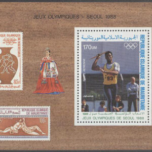Mauretanien – M BL  70 OS i Seoul 1988 II Spjut, Block **