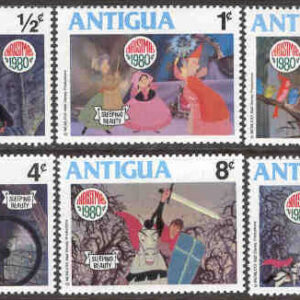 Antigua – M  597-602 Disney – Törnrosa, 6 ol **