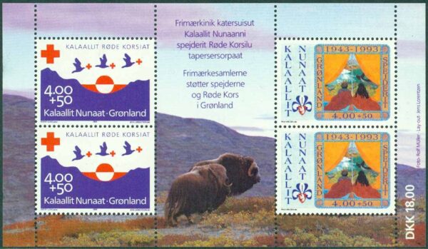 Grönland - F  236-237 (BL 4) Röda Korset och Scoutrörelsen, block kpl **