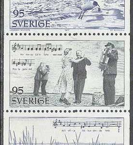 Sverige – F 1000-1004 I Roslagens famn – Perforeringsfel, 5-strip kpl **