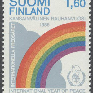 Finland – F 1005 Internationella Fredsåret 1986, märke kpl **