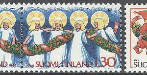 Finland – F 1006-1008 Julfrimärken 1986 – Tomtar, 1 + par kpl **