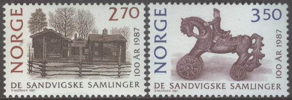 Norge - F 1008-1009 Sandvigs samlingar 100 år, 2 kpl **