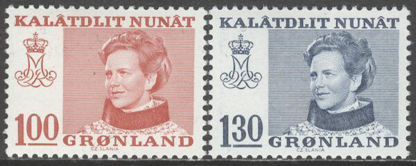 Grönland - F  101-102 Drottning Margrethe. Typ I, 2 kpl **