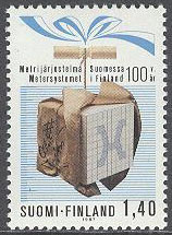 Finland – F 1013 Metersystemet i Finland 100 år, 1 kpl **