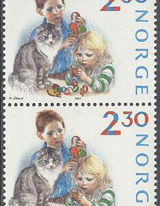 Norge – F 1022 BB Julförberedelser, 2.30 kr par  **
