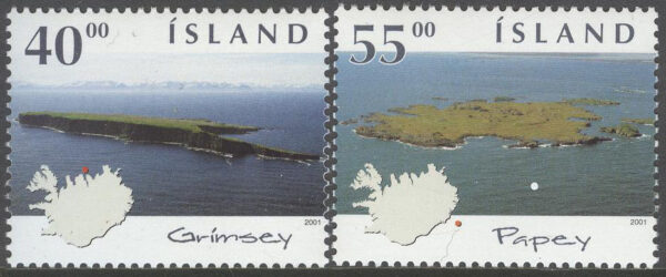 Island - F 1027-1028 Öar I - Grimsey & Papey,  2 kpl **