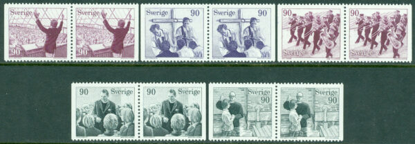 Sverige - F 1033-1037 Fria kristna samfund, 10 kpl **