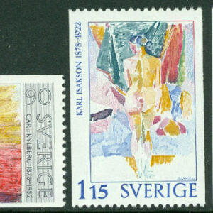 Sverige – F 1051-1053 Tre svenska konstnärer, 3 kpl **