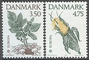 Danmark – F 1052-1053 Europa 1992 Upptäckten av Amerika 500 år, 2 kpl **