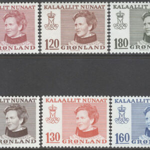 Grönland – F  106-108, 112-114 Drottning Margrethe. Typ II, 6 kpl **