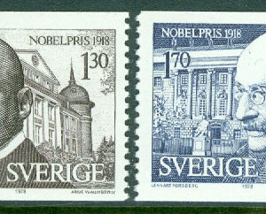 Sverige – F 1068-1069 Nobelpristagare 1918, 2 kpl **