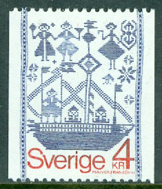 Sverige – F 1073 Väggtextil, 1 kpl **