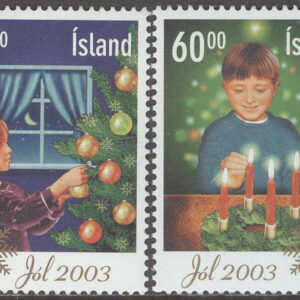 Island – F 1082-1083 Jul 2003 – Flicka & gran – Pojke & ljus,  2 kpl **