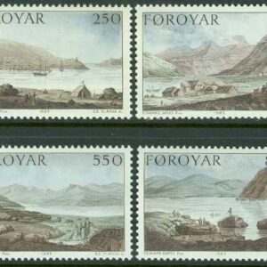 Färöarna – F  114-117 J T Stanleys resa till Färöarna 1789 – Landskap, 4 kpl **