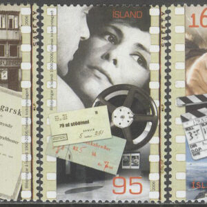 Island – F 1153-1155 Biografer i 100 år – Filmkamera,  3 kpl **