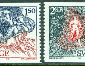 Sverige – F 1158-1159 Europa CEPT 1981. Folklore, 2 kpl **