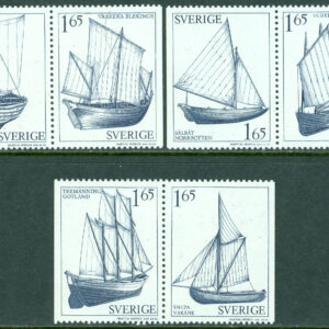 Sverige – F 1169-1174 Allmogebåtar, 6 kpl **