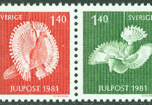 Sverige – F 1190-1191 Julpost 1981, 2 kpl **